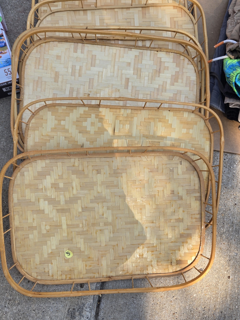 Woven Bamboo Serving Tray - Natural